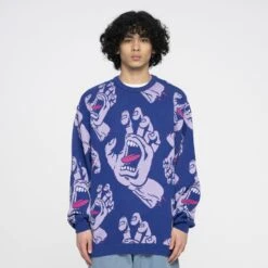 Hands All Over Knit Crew