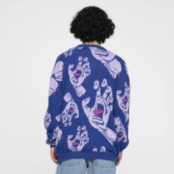 Hands All Over Knit Crew -StyleEdge Store b2c scacrw 0273 2