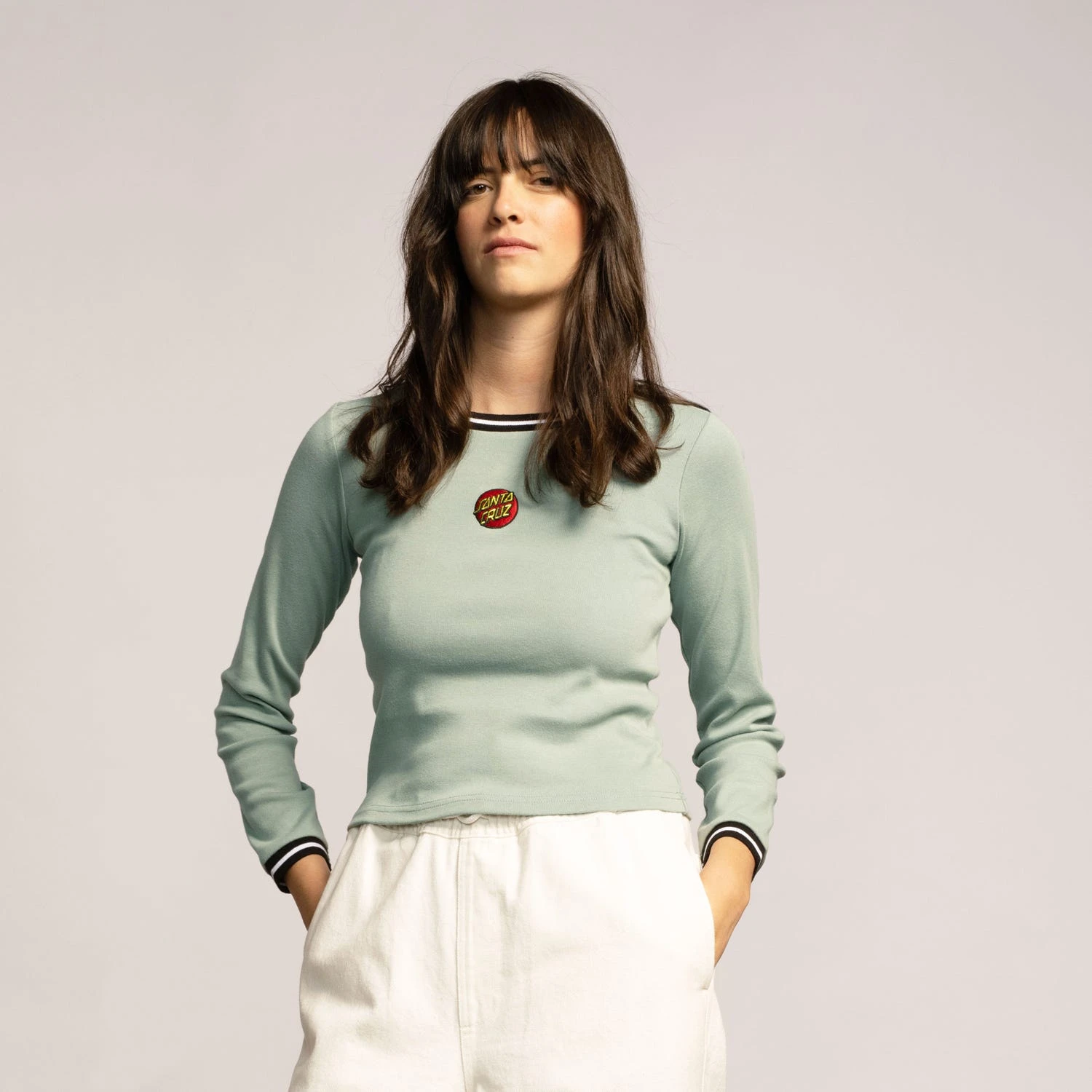 Classic Dot Emb Ringer L/S T-Shirt 2 Classic Dot Emb Ringer L/S T-Shirt - Image 2