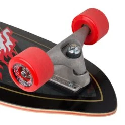 Santa Cruz Flamed Not A Dot Cut Back Carver Surfskate 9.75" X 29.95" -StyleEdge Store scr com 2073 2